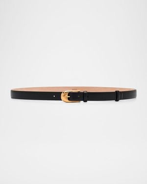 KHAITE Dome Leather Belt - Natural