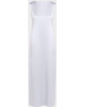 Twp Simple Twist Of Fate Crepe-Back Satin Dress - White