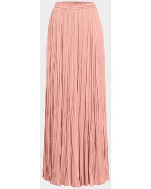 Michael Kors Jamison Crushed Maxi Skirt - Pink