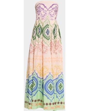 MISA Los Angles Maddie Strapless Maxi Dress - Green