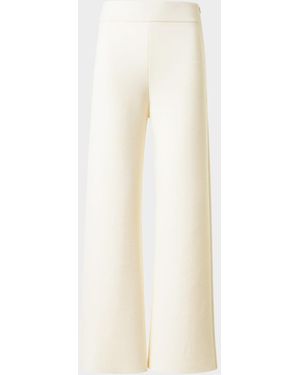 Akris Punto Merino Wool Milano Knit Straight-Leg Ankle Pants - White