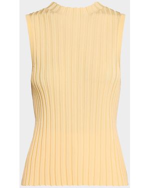 Weekend by Maxmara Bautta Sleeveless Rib-Knit Pullover - Yellow