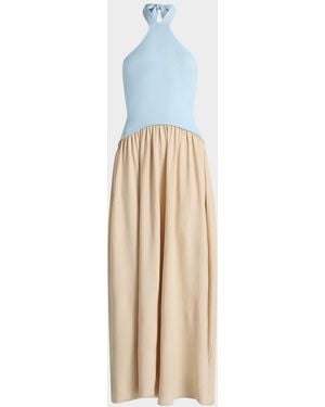 Solid & Striped The Jordan Colorblocked Halter Maxi Dress - Multicolor