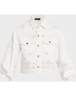 Generation Love Lumere Embroidered Denim Jacket - Natural