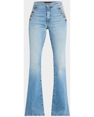 Ramy Brook Helena High-Rise Flare Jeans - Blue