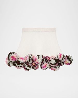 Loewe X Paula & Apos;S Ibiza Pom-Pom Boucle Mini Skirt - Multicolor