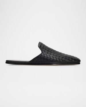 Bottega Veneta Apos;S Intrecciato Nappa Leather Slippers - Black