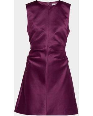 Tanya Taylor Tullulah Satin Mini Dress - Purple