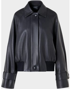 Akris Kallisto Lamb Nappa Leather Jacket - Black