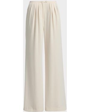 Ramy Brook Yasmine Pleated Wide-Leg Pants - White