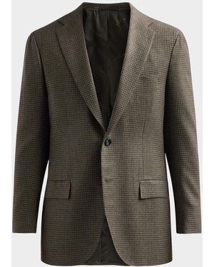 Kiton Apos;S Houndstooth Cashmere Sport Coat - Green