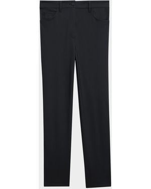 Theory Treeca Precision Ponte Five-pocket Cropped Pants - Blue