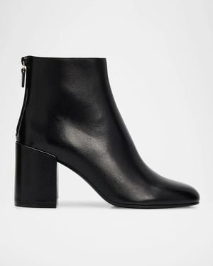 Stuart Weitzman Bacari 75Mm Leather Booties - Black