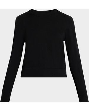 Jonathan Simkhai Declan Buttoned Merino Wool Sweater - Black