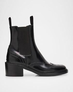 Saint Laurent Vincent Leather Chelsea Boots - Black