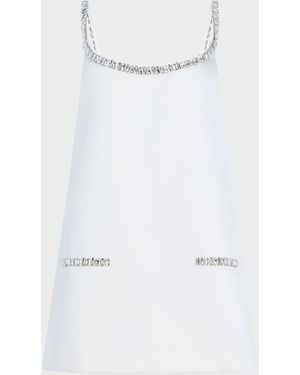 retroféte Reilly Embellished Satin Mini Dress - White