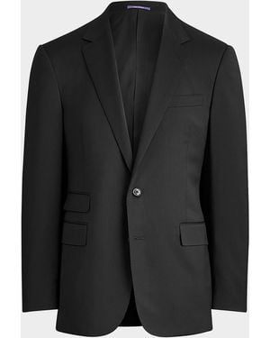 Ralph Lauren Gregory Hand-tailored Wool Serge Suit - Black