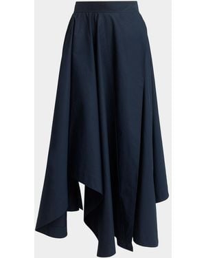 Givenchy Asymmetric Handkerchief Midi Flare Skirt - Blue