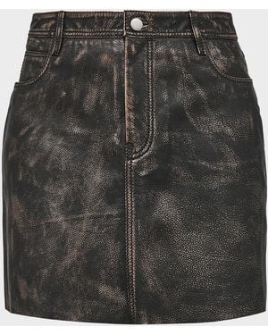 AS by DF Bonnie Upcycled Leather Skirt - Multicolor