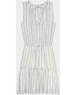 Rails Albany Striped Linen Minidress - White