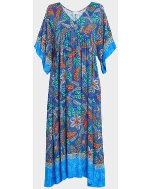 Johnny Was Kaftan Maxi Dress - Blue