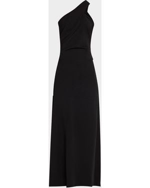 Co. Twisted Knot One-Shoulder Maxi Dress - Black