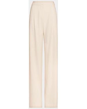 Ramy Brook Leslie Pleated Wide-Leg Pants - White