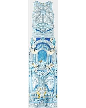 CAMILLA De Nada Grenada Jersey Tank Maxi Dress - Blue