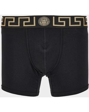 Versace Apos;S Medusa Key Jersey Boxer Brief - Black