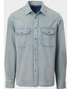 Rag & Bone Apos;S Infuse Denim Cpo Overshirt - Blue