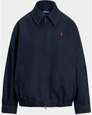 Polo Ralph Lauren Double-Faced Cotton Bomber Jacket - Blue