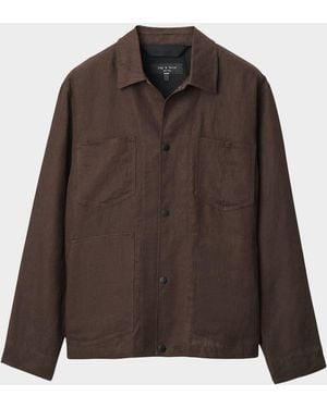 Rag & Bone Apos;S Calder Linen Overshirt - Brown