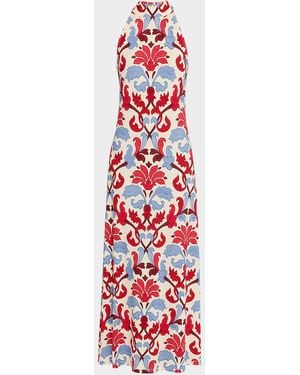 Cara Cara Asher Printed Halter Maxi Dress - White