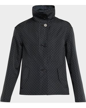 Akris Punto Polka-Dot Single-Breasted Jacket - Black