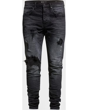 Purple P002 Repair Slim Jeans - Black