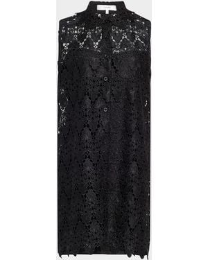 FRAME The Deco Lace Mini Dress - Black