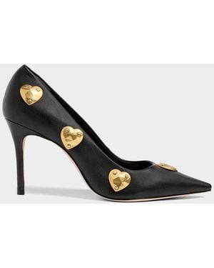 Cinq À Sept Luna 85Mm Embellished Leather Pumps - Black