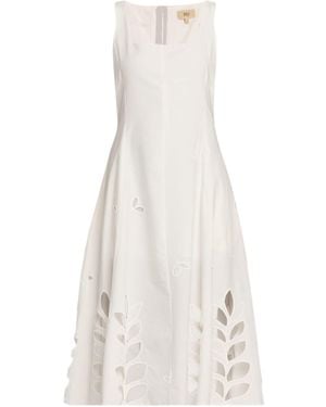 JBQ Zenna Embroidered Midi Dress - Natural
