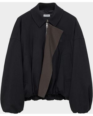Loewe Balloon Contrast Panel Jacket - Black