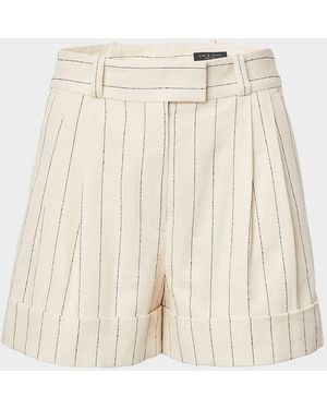 Rag & Bone Neila Pinstripe Linen-Cotton Tailored Shorts - Natural