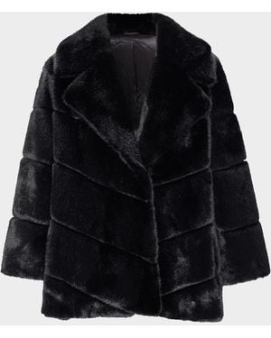 Lyla Grant Fur-Free Leopard Faux Mink Coat - Blue