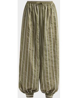 Cinq À Sept Sullivan Striped Parachute Pants - Green