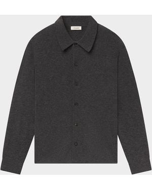 FRAME Apos;S Boiled Wool Shirt Sweater - Gray