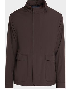 Peter Millar Apos;S Discovery Lightweight Twill Field Jacket - Brown
