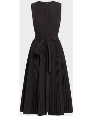Kobi Halperin Fleur Belted Midi Dress - Black