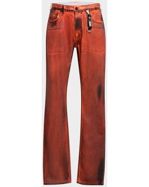 PRPS Apos;S Wisteria Coated Pants - Red