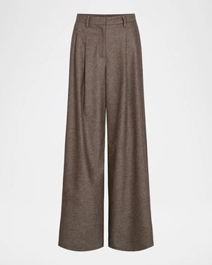 Twp Avery Wool-Blend Pants - Brown