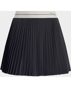 Varley Clemency High-Rise Pleated Miniskort - Blue