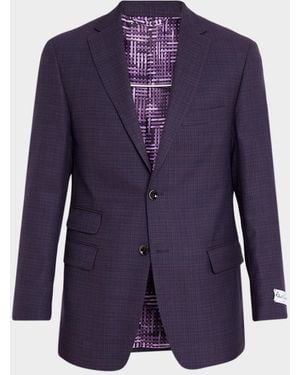 Robert Graham Apos;S Woodson Tailored Fit Two-Button Blazer - Blue