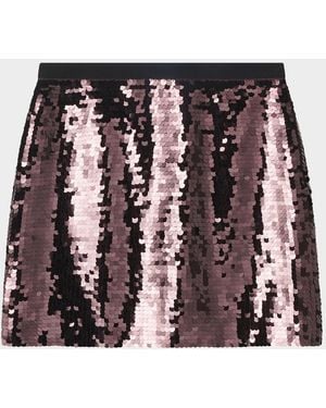 A.L.C. Cleo Sequined Mini Skirt - Red
